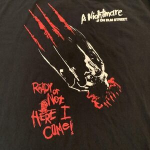 A Nightmare On Elm Street Shirt Mens 2XL Black Freddy Krueger Tee T-Shirt